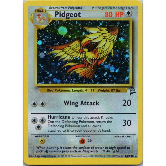 Pidgeot Base Set 2 "Reprinted" - Picture 1 of 3